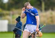 14 January 2024; Padraig Delaney of Laois after his side's defeat in the Dioralyte Walsh Cup Round 3 match between Galway and Laois at Duggan Park in Ballinasloe, Galway. Photo by Seb Daly/Sportsfile