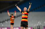 14 January 2024; Barry McConville of St Patrick's Cullyhanna celebrates at the final whistle of the AIB GAA Football All-Ireland Intermediate Club Championship final match between Cill na Martra of Cork and St Patrick's Cullyhanna of Armagh at Croke Park in Dublin. Photo by Ben McShane/Sportsfile