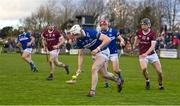 14 January 2024; Ryan Mullaney of Laois during the Dioralyte Walsh Cup Round 3 match between Galway and Laois at Duggan Park in Ballinasloe, Galway. Photo by Seb Daly/Sportsfile