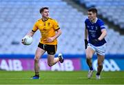 14 January 2024; Cormac Mulvihill of Listowel Emmets in action against Tristan Noack Hofmann of Arva during the AIB GAA Football All-Ireland Junior Club Championship final match between Arva of Cavan and Listowel Emmets of Kerry at Croke Park in Dublin. Photo by Piaras Ó Mídheach/Sportsfile