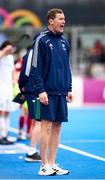 19 January 2024; Ireland assistant coach Neville Rothman reacts during the FIH Men's Olympic Hockey Qualifying Tournament semi-final match between Ireland and Spain at Campo de Hockey Hierba Tarongers in Valencia, Spain. Photo by Manuel Queimadelos/Sportsfile