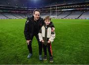 14 January 2024; St Patrick's Cullyhanna selector Francie Nugent with his son Paul after their side's victory in the AIB GAA Football All-Ireland Intermediate Club Championship final match between Cill na Martra of Cork and St Patrick's Cullyhanna of Armagh at Croke Park in Dublin. Photo by Piaras Ó Mídheach/Sportsfile