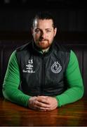 24 January 2024; Lee Steacy sits for a portrait during a Shamrock Rovers media conference at Roadstone Group Sports Club in Dublin. Photo by Seb Daly/Sportsfile