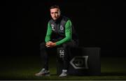 24 January 2024; Aaron McEneff sits for a portrait during a Shamrock Rovers media conference at Roadstone Group Sports Club in Dublin. Photo by Seb Daly/Sportsfile