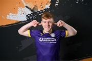 24 January 2024; Cian Curtis poses for a portrait during a Wexford FC squad portraits session at the SETU Carlow Campus. Photo by Stephen McCarthy/Sportsfile