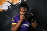 24 January 2024; Thomas Oluwa poses for a portrait during a Wexford FC squad portraits session at the SETU Carlow Campus. Photo by Stephen McCarthy/Sportsfile