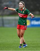 27 January 2024; Jenna Mortimor of Mayo during the Lidl LGFA National League Division 1 Round 2 match between Galway and Mayo at Duggan Park in Ballinasloe, Galway. Photo by Piaras Ó Mídheach/Sportsfile