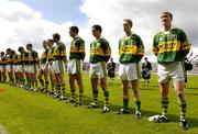 11 July 2004; The Kerry team stand together awaiting the arrival of President Mary McAleese. Bank of Ireland Munster Senior Football Championship Final, Limerick v Kerry, Gaelic Grounds, Limerick. Picture credit; Brendan Moran / SPORTSFILE