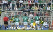 11 July 2004; Stephen Lavin, Limerick, scores his sides only goal against Kerry. Bank of Ireland Munster Senior Football Championship Final, Limerick v Kerry, Gaelic Grounds, Limerick. Picture credit; Brendan Moran / SPORTSFILE