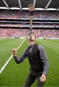 8 September 2013; Street Performer World Champion Cormac Mohally performs freestyle Hurling during the half-time break. GAA Hurling All-Ireland Senior Championship Final, Cork v Clare, Croke Park, Dublin. Picture credit: Stephen McCarthy / SPORTSFILE