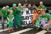 9 September 2013; Republic of Ireland supporters after arriving in Vienna Airport ahead of their side's 2014 FIFA World Cup Qualifier Group C game against Austria on Tuesday. Vienna, Austria. Picture credit: David Maher / SPORTSFILE