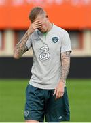 9 September 2013; Republic of Ireland's James McClean during squad training ahead of their 2014 FIFA World Cup Qualifier Group C game against Austria on Tuesday. Republic of Ireland Squad Training, Ernst Happel Stadion, Vienna, Austria. Picture credit: David Maher / SPORTSFILE