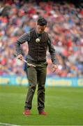 8 September 2013; Street Performer World Champion Cormac Mohally performs freestyle Hurling during the half-time break. GAA Hurling All-Ireland Senior Championship Final, Cork v Clare, Croke Park, Dublin. Picture credit: Barry Cregg / SPORTSFILE