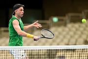 2 February 2024; Conor Gannon during an Ireland Tennis squad training session at the UL Sport Arena in Limerick, ahead of Ireland's Davis Cup World Group One play-off first round match with Austria. Photo by Brendan Moran/Sportsfile