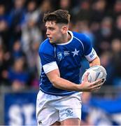 2 February 2024; Evan Moynihan of St Mary’s College during the Bank of Ireland Leinster Schools Senior Cup First Round match between St Mary's College and Wesley College at Energia Park in Dublin. Photo by Dáire Brennan/Sportsfile