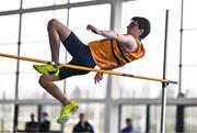 3 February 2024; Alex Neff of Leevale AC, Cork, competes in the Men's High Jump during the AAI National Indoor League Final at the TUS Indoor Arena, Athlone in Westmeath. Photo by Ben McShane/Sportsfile