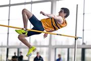 3 February 2024; Alex Neff of Leevale AC, Cork, competes in the Men's High Jump during the AAI National Indoor League Final at the TUS Indoor Arena, Athlone in Westmeath. Photo by Ben McShane/Sportsfile