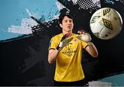 2 February 2024; Goalkeeper Marcelo Pitaluga poses for a portrait during a St Patrick's Athletic squad portraits session at Richmond Park in Dublin. Photo by Stephen McCarthy/Sportsfile