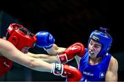 8 February 2024; Aoife O’Rourke of Ireland, right, in action against Elzbieta Wojcik of Poland in their Middleweight 75kg bout during the 75th International Boxing Tournament Strandja in Sofia, Bulgaria. Photo by Ivan Ivanov/Sportsfile