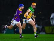 10 February 2024; Séamus Casey of Wexford in action against Ciaran Burke of Offaly during the Allianz Hurling League Division 1 Group A match between Wexford and Offaly at Chadwicks Wexford Park in Wexford. Photo by Tyler Miller/Sportsfile