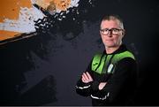 10 February 2024; Manager Darren Murphy poses for a portrait during a Finn Harps squad portraits session at Finn Park in Ballybofey, Donegal. Photo by Ramsey Cardy/Sportsfile