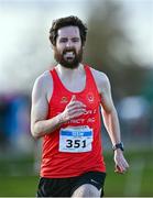 11 February 2024; Rodney Thornton of Drogheda and District AC, Louth, competes in the masters men's 7000m during the 123.ie National Intermediate, Masters & Juvenile B Cross Country Championships at DKiT Campus in Dundalk, Louth. Photo by Stephen Marken/Sportsfile