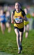 11 February 2024; Anna Brown of Bohermeen AC, Meath, competes in the Girls U13 1500m during the 123.ie National Intermediate, Masters & Juvenile B Cross Country Championships at DKiT Campus in Dundalk, Louth. Photo by Stephen Marken/Sportsfile