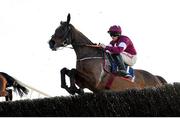 11 February 2024; Favori De Champdou, with Sam Ewing up, during the William Hill Ten Up Novice Steeplechase at Navan Racecourse in Meath. Photo by Seb Daly/Sportsfile