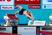 12 February 2024; Mona McSharry of Ireland competes in the Women's 100m Breaststroke semi-finals during day two of the World Aquatics Championships 2024 at the Aspire Dome in Doha, Qatar. Photo by Ian MacNicol/Sportsfile