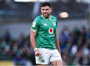 11 February 2024; Hugo Keenan of Ireland during the Guinness Six Nations Rugby Championship match between Ireland and Italy at the Aviva Stadium in Dublin. Photo by Piaras Ó Mídheach/Sportsfile