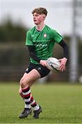 14 February 2024; Zak Hernan of South East during the BearingPoint Shane Horgan Cup Round 4 match between Midlands and South East at Ashbourne RFC in Meath. Photo by Ben McShane/Sportsfile