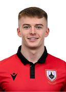 13 February 2024; Kyle O'Connor poses for a portrait during a Longford Town FC squad portraits session at John Hyland Park in Baldonnell, Dublin. Photo by Stephen McCarthy/Sportsfile