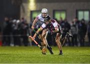 14 February 2024; Alex Connaire of University of Galway in action against Cian Galvin of University of Limerick during the Electric Ireland Higher Education GAA Fitzgibbon Cup semi final match between University of Galway and University of Limerick at St Joseph's Doora-Barefield GAA Club in Ennis, Clare. Photo by John Sheridan/Sportsfile