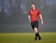 14 February 2024; Referee Ciarán O'Regan during the Electric Ireland Higher Education GAA Fitzgibbon Cup semi-final match between Mary Immaculate College Limerick and SETU Waterford at Mallow GAA Complex in Cork. Photo by Piaras Ó Mídheach/Sportsfile