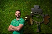 15 February 2024; Robbie Henshaw stands for a portrait after an Ireland Rugby media conference at the IRFU High Performance Centre at the Sport Ireland Campus in Dublin. Photo by David Fitzgerald/Sportsfile