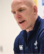 15 February 2024; Forwards coach Paul O'Connell during an Ireland Rugby media conference at the IRFU High Performance Centre at the Sport Ireland Campus in Dublin. Photo by David Fitzgerald/Sportsfile