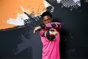 19 February 2024; Goalkeeper Michael Dike poses for a portrait during a Treaty United squad portraits session at TUS in Limerick. Photo by Stephen McCarthy/Sportsfile