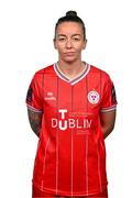 21 February 2024; Pearl Slattery poses for a portrait during a Shelbourne FC squad portraits at Tolka Park in Dublin. Photo by Sam Barnes/Sportsfile