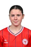21 February 2024; Leah Riley poses for a portrait during a Shelbourne FC squad portraits at Tolka Park in Dublin. Photo by Sam Barnes/Sportsfile