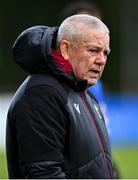 23 February 2024; Head coach Warren Gatland during the Wales rugby captain's run at UCD Bowl in Dublin. Photo by Tyler Miller/Sportsfile
