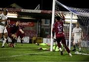 23 February 2024; Nolan Evers of Cobh Ramblers celebrates after scoring his side's first goal during the SSE Airtricity Men's First Division match between Cobh Ramblers and Athlone Town at Turner's Cross in Cork. Photo by Michael P Ryan/Sportsfile