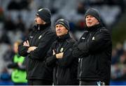 24 February 2024; Kerry manager Jack O'Connor, centre, with selectors Micheál Quirke, left, and Diarmuid Murphy during the Allianz Football League Division 1 match between Dublin and Kerry at Croke Park in Dublin. Photo by Brendan Moran/Sportsfile