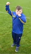 25 February 2024; Roscommon supporter Cian Mulry, aged 11, from Roscommon Town, after the Allianz Football League Division 1 match between Roscommon and Monaghan at Dr Hyde Park in Roscommon. Photo by Daire Brennan/Sportsfile