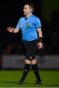 24 February 2024; Referee Kevin O'Sullivan during the SSE Airtricity Men's Premier Division match between Sligo Rovers and Derry City at The Showgrounds in Sligo. Photo by Tyler Miller/Sportsfile