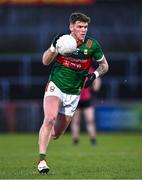 24 February 2024; Jordan Flynn of Mayo during the Allianz Football League Division 1 match between Tyrone and Mayo at O'Neills Healy Park in Omagh, Tyrone. Photo by Ben McShane/Sportsfile