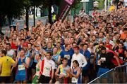 10 September 2013; A general view of the competitors before the Grant Thornton 5k Corporate Team Challenge 2013. Dublin Docklands, Dublin. Photo by Sportsfile