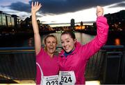 10 September 2013; Deirdre Munnelly, left, and Aine Conway, Assumption Secondary School Walkinstown, after the Grant Thornton 5k Corporate Team Challenge 2013. Dublin Docklands, Dublin. Photo by Sportsfile