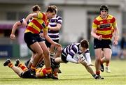 27 February 2024; Senan Gavin of Terenure College during the Bank of Ireland Leinster Schools Junior Cup quarter-final match between Terenure College and Temple Carrig School at Energia Park in Dublin. Photo by Piaras Ó Mídheach/Sportsfile