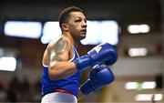 8 March 2024; Kelyn Cassidy of Ireland during his Men's 80kg Round of 32 bout against Wyatt Trujillo of Guatemala during day six at the Paris 2024 Olympic Boxing Qualification Tournament at E-Work Arena in Busto Arsizio, Italy. Photo by Ben McShane/Sportsfile