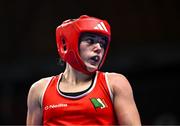 9 March 2024; Grainne Walsh of Ireland during their Women's 66kg Round of 16 bout against Asiko Friza Anyango of Kenya during day seven at the Paris 2024 Olympic Boxing Qualification Tournament at E-Work Arena in Busto Arsizio, Italy. Photo by Ben McShane/Sportsfile